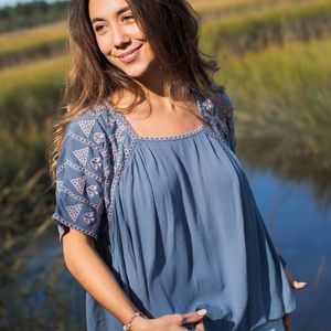 Natural Life Embroidered Sophie Top